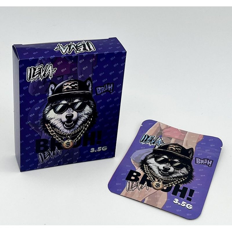 BRUH! 3.5g Holographic Mylar Bags & Boxes